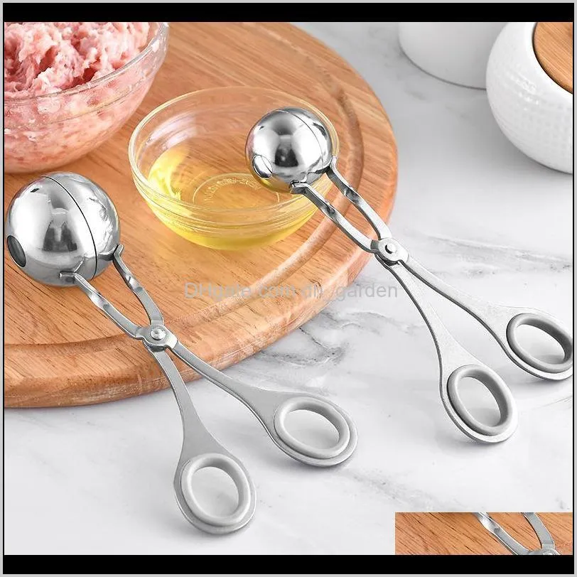 practical convenient meatball maker stainless steel stuffed meatball clip diy fish meat rice ball maker food clip kitchen tool vt0666