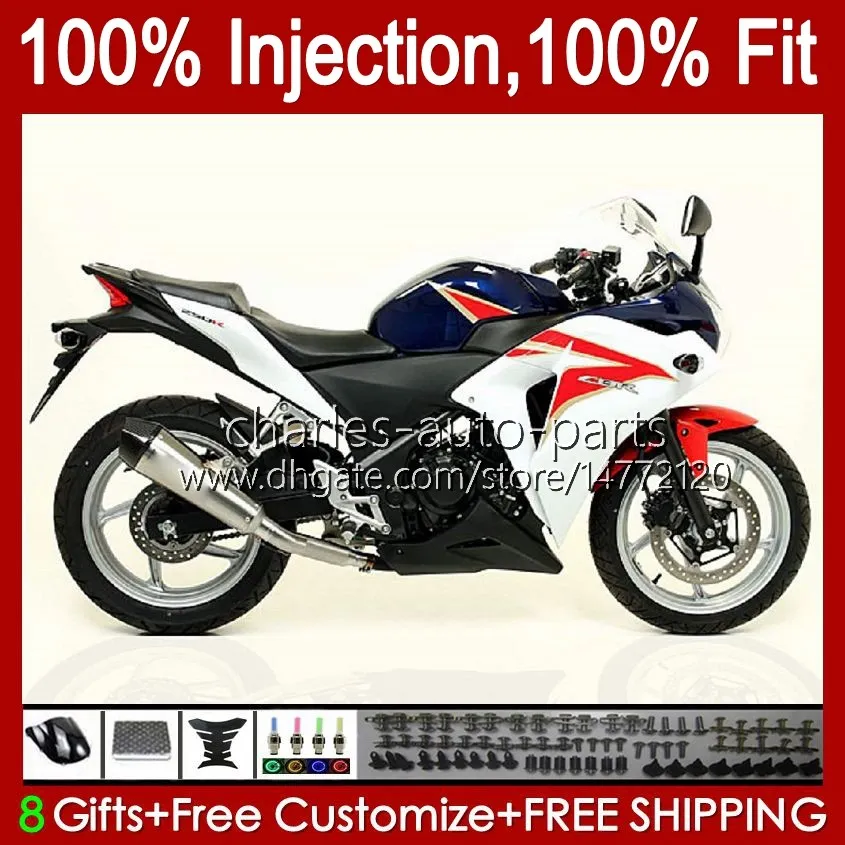 حقن قالب هوندا CBR-250 CBR 250R 250 CBR250 R CC 2011 2012 2014 2015 2015 Body 58NO.80 250CC CBR250R MC41 أحمر أزرق جديد 11 12 13 14 15 CBR-250R 11-15 OEM Fairing Kit