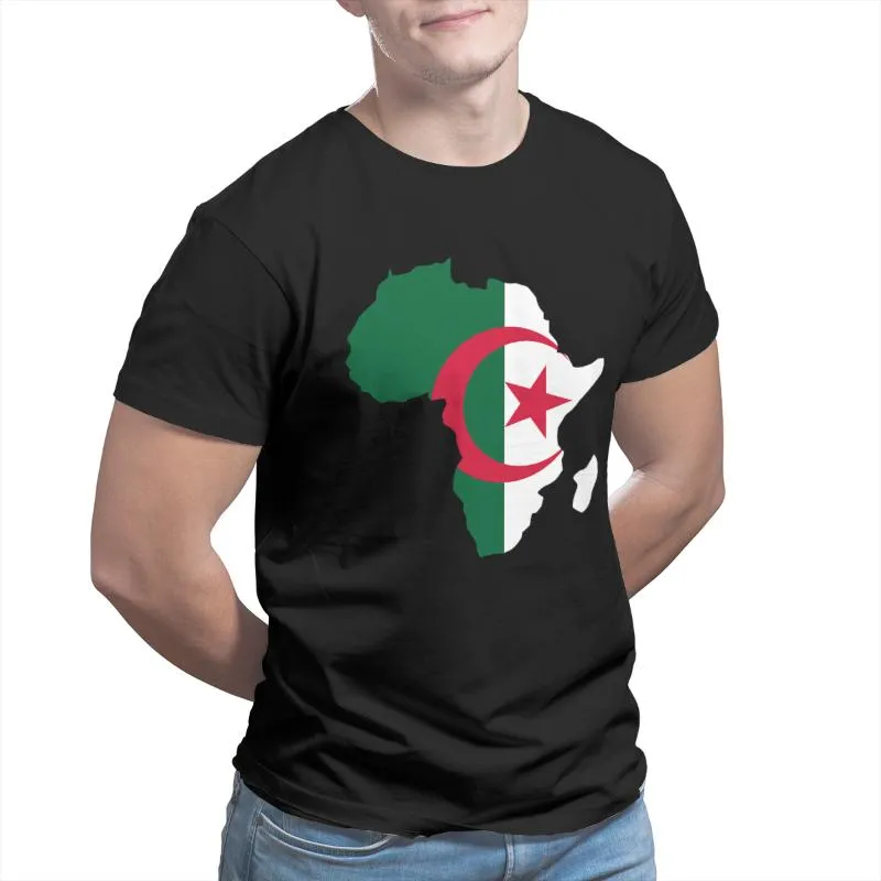 T-shirts T-shirts Heren Algerije Vlag Cripped Inside Africa Print Anime Leuke R345 Classic Promo Tees