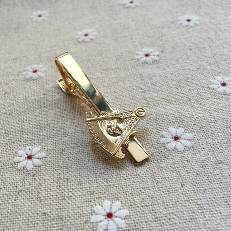 2017 Ankomst Master Badge Emblem Tie Bar Stickpin Masonry Masonic Tie Clip för män Luxury