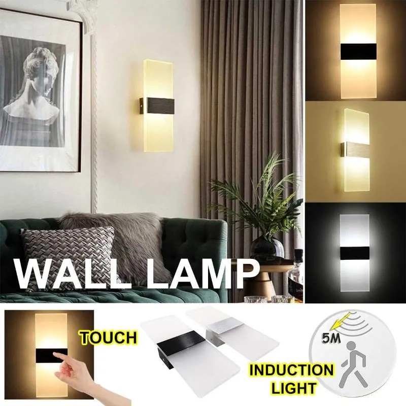 Wandleuchte LED Modisch Schlafzimmer Nachttisch Treppe Korridor Einfaches Licht 110V 220V Touch/PIR Sensor Dekorativ