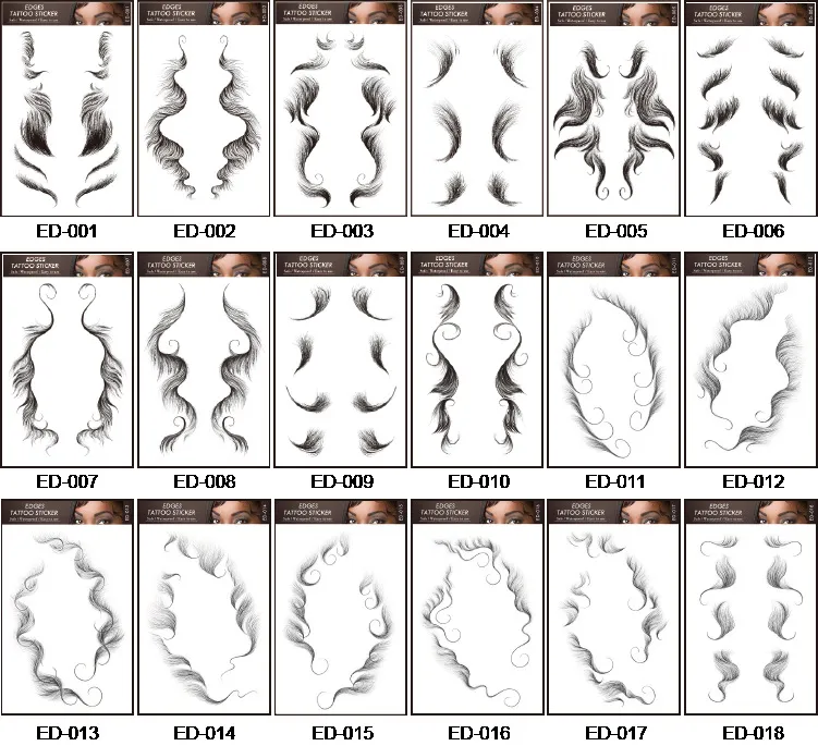 Hair Edge Tattoo Stickers: Fake Baby Hair Tattoo Template For Women Black From Soapsane, $631.06 | DHgate.Com 20x-hair-styling-tattoo-template-salon-barber-diy-hairdressing-model-stencil-kit-ebay