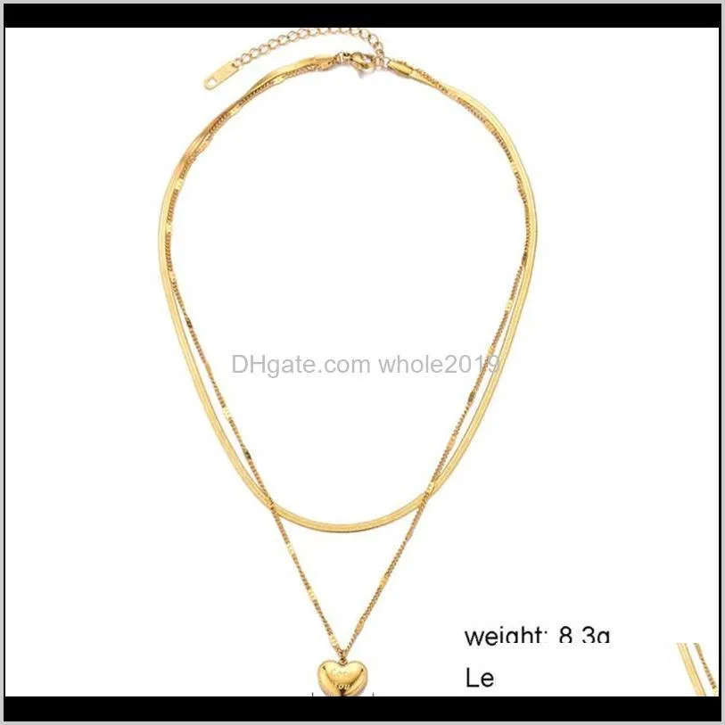 fashion multilayer dainty tiny heart shaped pendant necklaces for women jewelry choker necklace collares