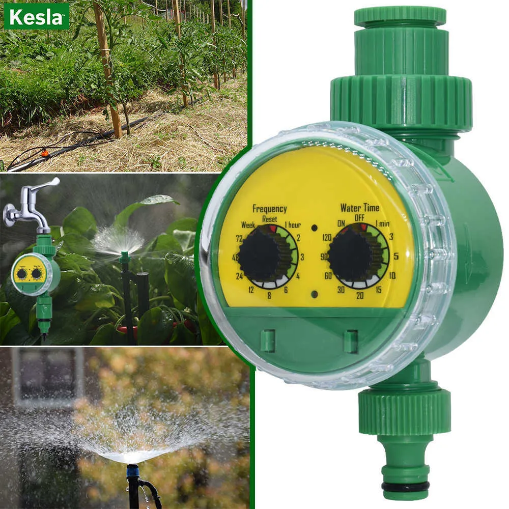 Kesla Garden Automatisk Vattningssystem Timer Dropp bevattning Digital elektronisk styrenhet Hem Växthus Irrigator Sprinkler 210610