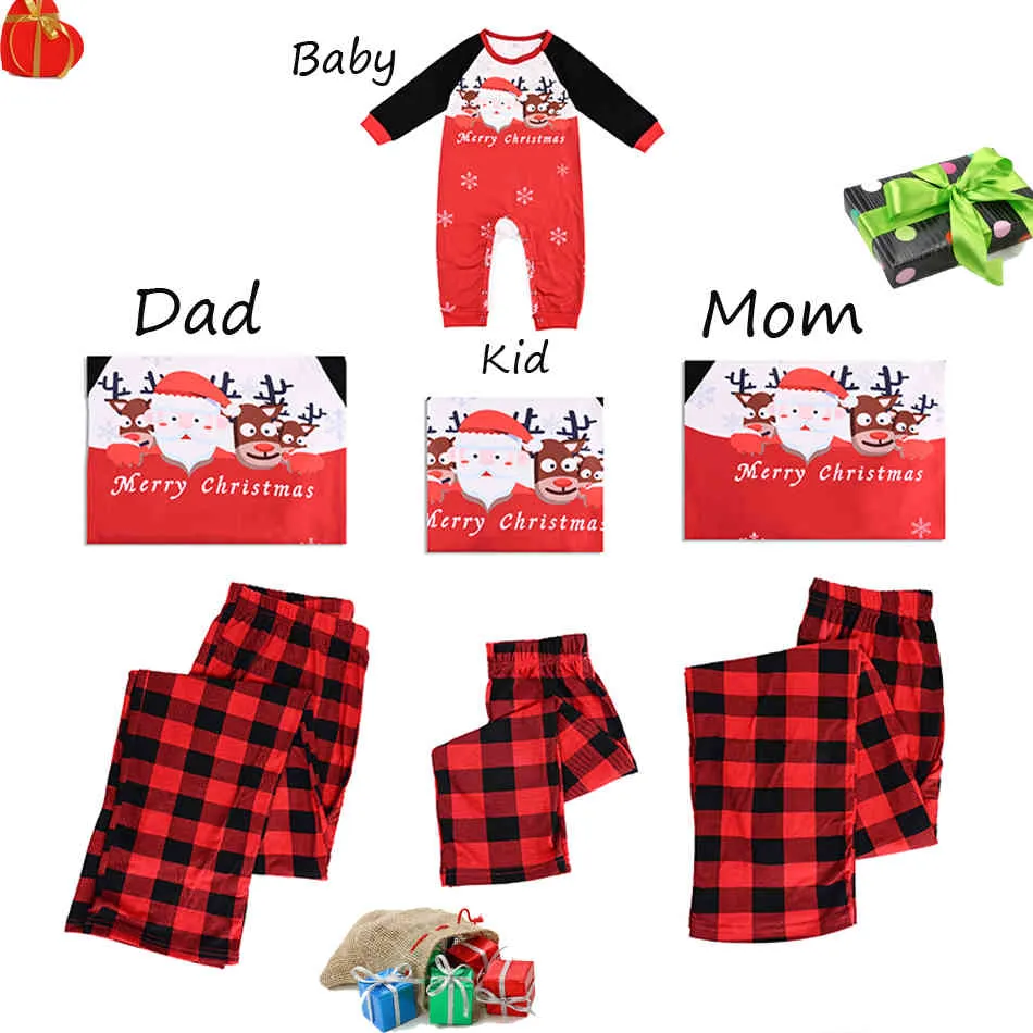 Familie Kerstmiskleding Sneeuwman Pak Kids Mama en Mij Kleding Moeder Dochter Vader Baby Matching Outfits 210429