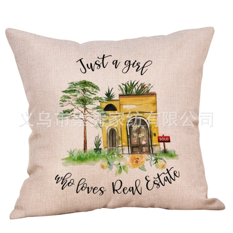 Lniana Farmhouse Pillow Case Do Home, Łóżko Rzuć Poduszki Pokrywy Dekoracyjne, Poduszki kanapowe Sofa Ślubna Party Prezenty Brak poduszki Wstaw 4914 Q2