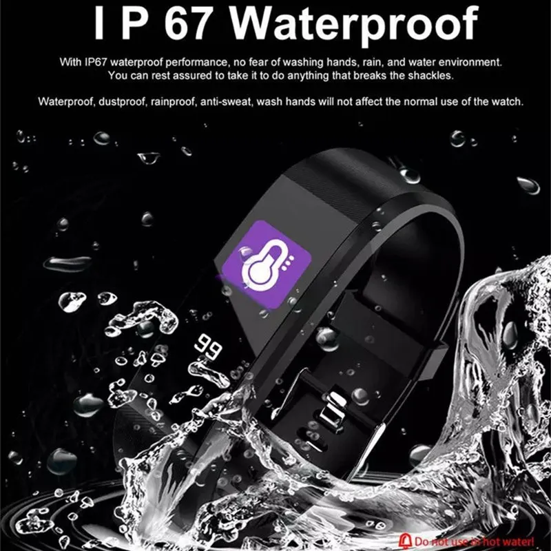 Высочайшее качество ID115 Plus Smart Britbands Bracteblet Fitness Tracker Beart Rate Waterband SmartWatch для Android iOS мобильные телефоны с коробкой