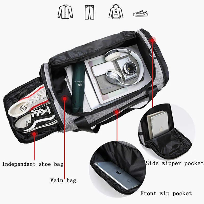 2021 New Training Gym Bag Sports Bag Men Woman Fitness Bags Durable Multifunction Handbag Sporting Outdoor Tote For Male Y0803