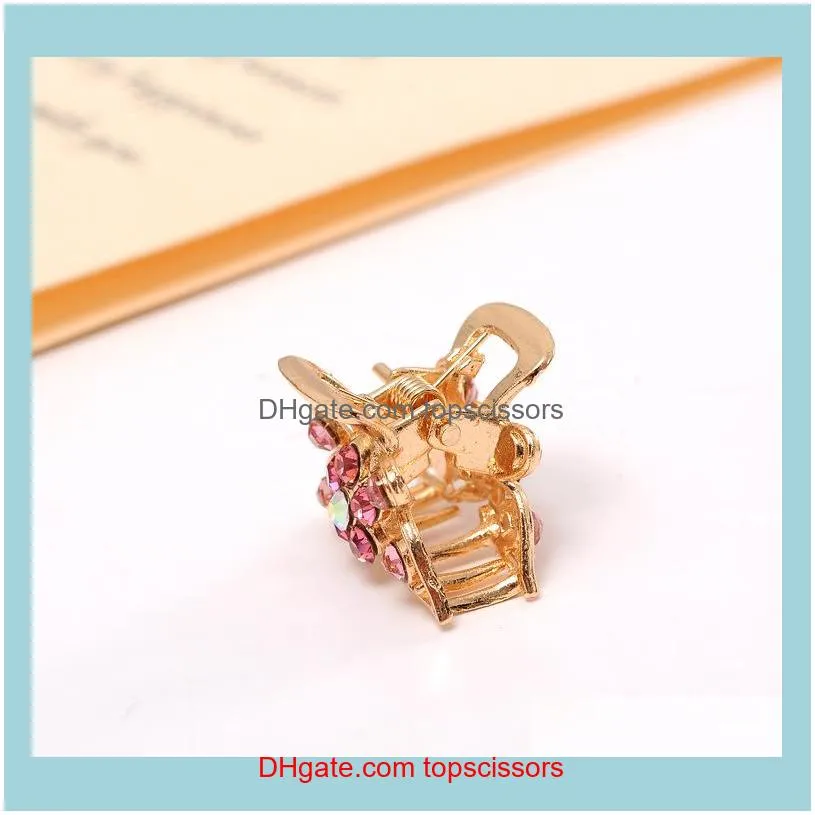 4326 Korean Liu Haijia hairpin hair grab small luxury alloy diamond top clamp issuing boutique supply