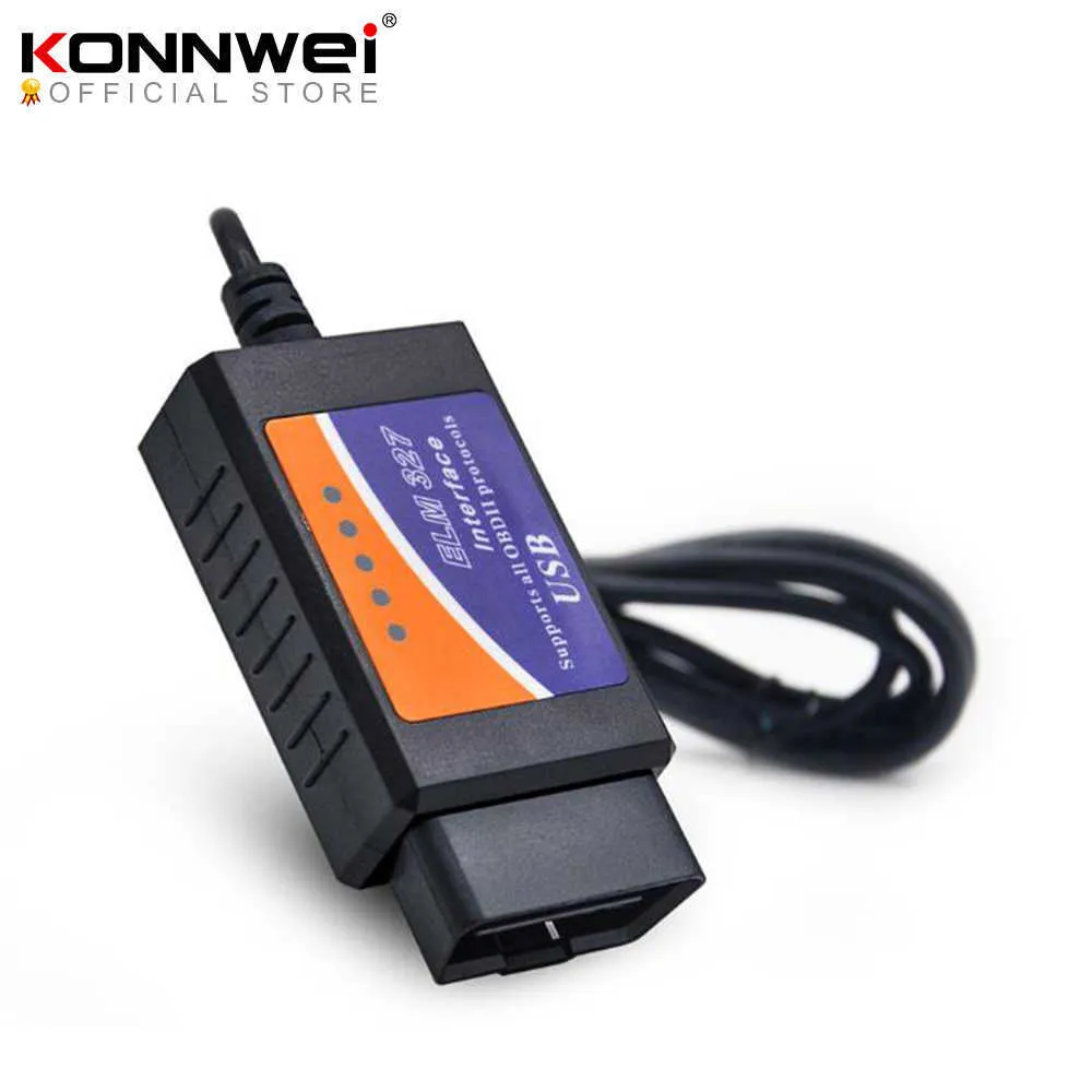 ELM327 USB OBD2 FTDI FT232RL رقاقة OBD II الماسح الضوئي السيارات للكمبيوتر EML 327 V1.5 ODB2 أداة تشخيص أداة ELM 327 USB V 1.5