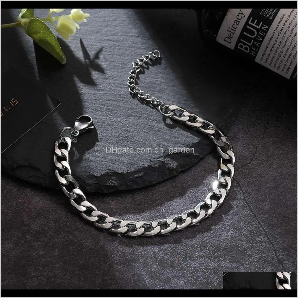 korean fashion men`s hiphop titanium steel hip hop bracelet women`s lovers simple personality student indifference style hand