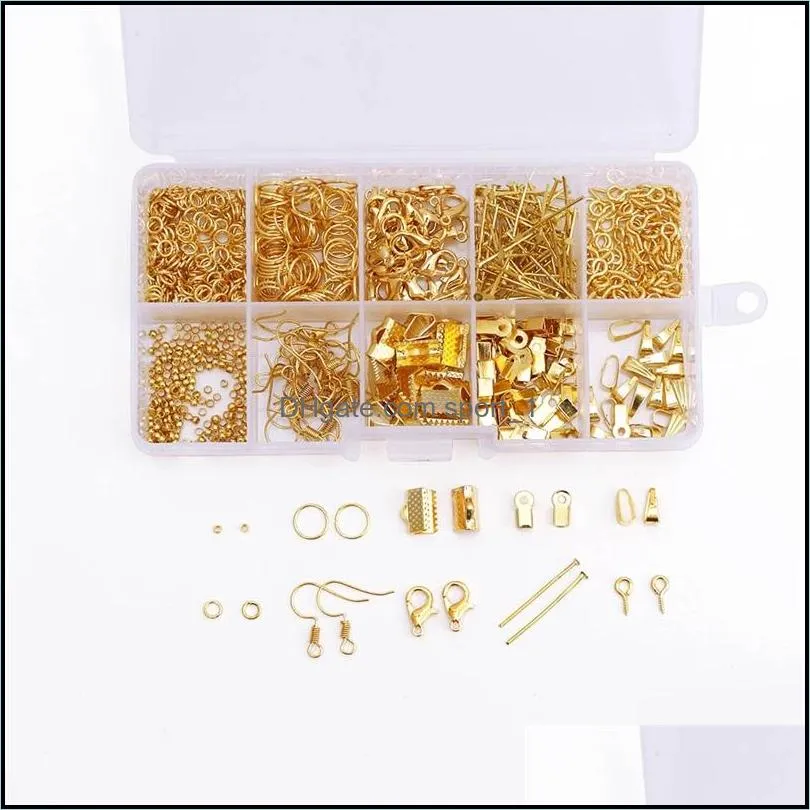 Alloy Accessories Jewelry Findings Set Jewelry Making Tools Copper Wire Open Jump Rings Earring Hook Jewelry Making Supplies Kits 766