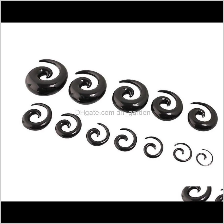 2-20mm acrylic spiral ear gauges fake ear tapers stretching plugs snail tunnel expanders earlobe body piercing jewelry