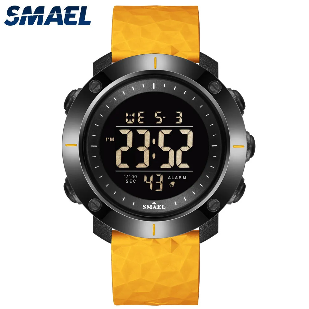 Nieuwe Horloge Digitale LED-horloges Smael Sport Horloges 50 M Waterbestendig Zwemmen Klok Stopwatch Tijd 8042 Militaire Horloges X0524