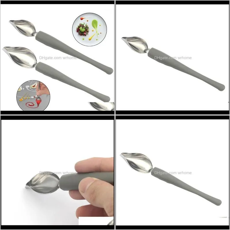 spoon chef anti-slip coffee decoration stainless steel home draw tools pencil mini sauce painting kitchen portable accessories1