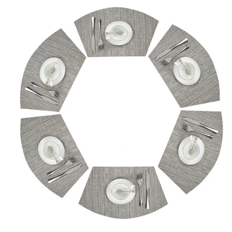 Podkładki stołowe Mata stołowa plama odporna na zmywalny PVC Tableware Mat Heat Insulation Home Hotel Restaurant Coasters Pads