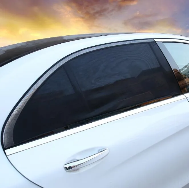 Оптовая прозрачные шторы 2 шт. Sunshade Mesh Cover Новый автомобиль боковая окна солнцезащитный козырек Shield солнцезащитный крем предотвратить УФ защитить BY1702