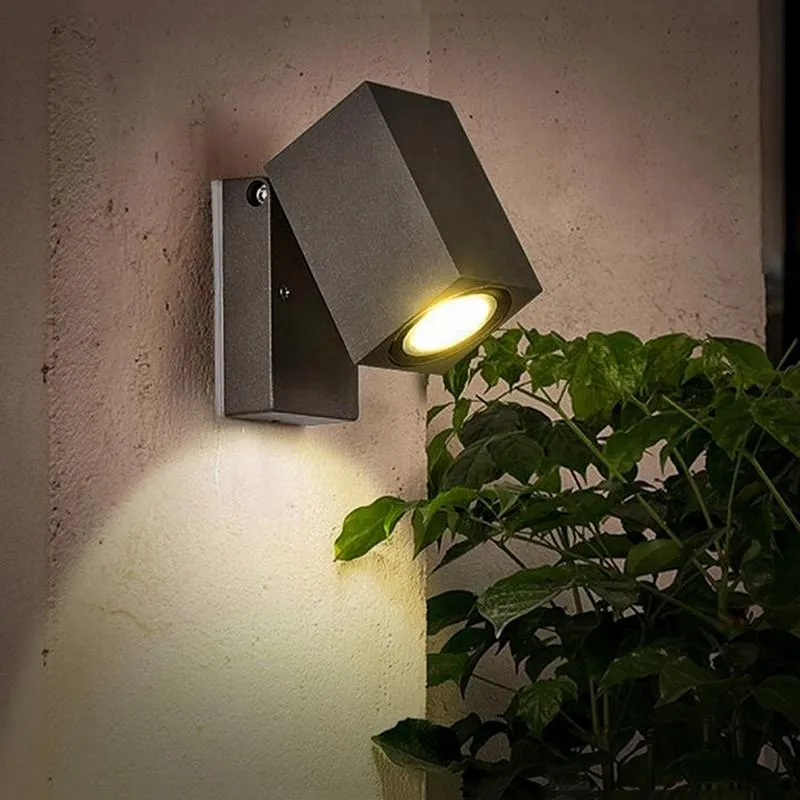 Wall Lamp Rotatable Angle Exterior LED Outdoor Waterproof IP65 Aisle Terrace Yard Courtyard Balcony Washing Spotlight