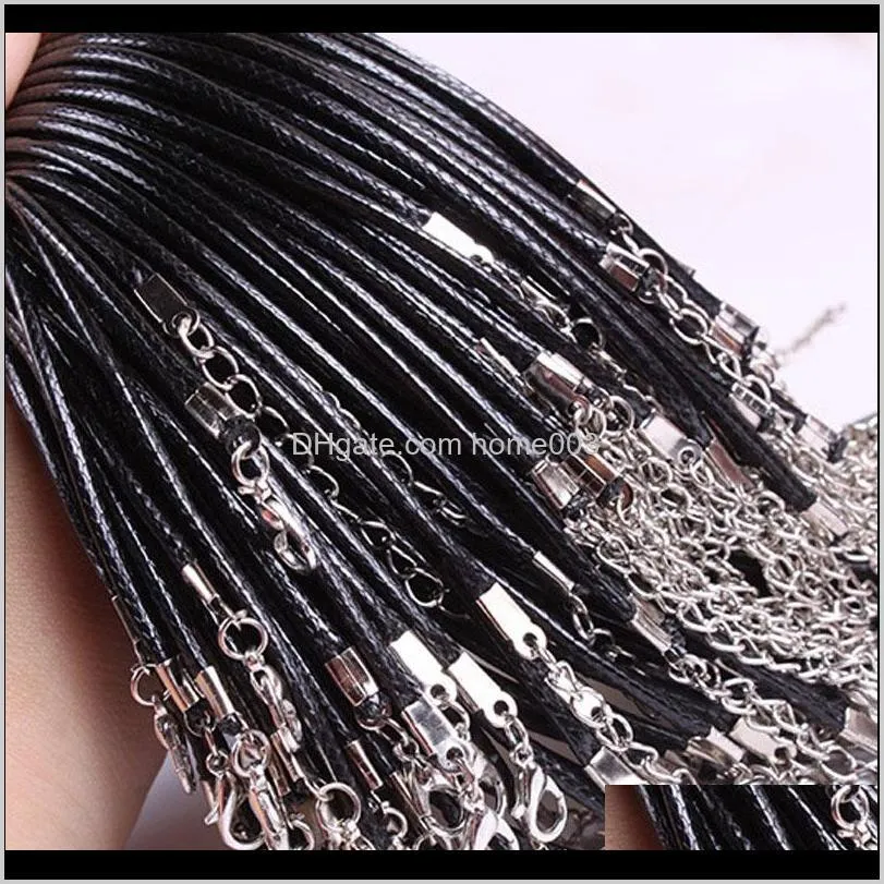 chains chokers necklaces twisted braided rope black leather cord chain necklace string rope for women rope leather necklaces waj0750