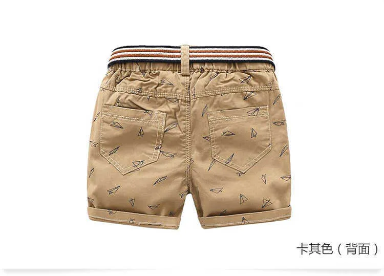  Hot Summer Fashion 2-10 Years Children Kids Fly Paper Air Plane Print Pocket Above Knee Length Boys Short Pants With Belt (3)