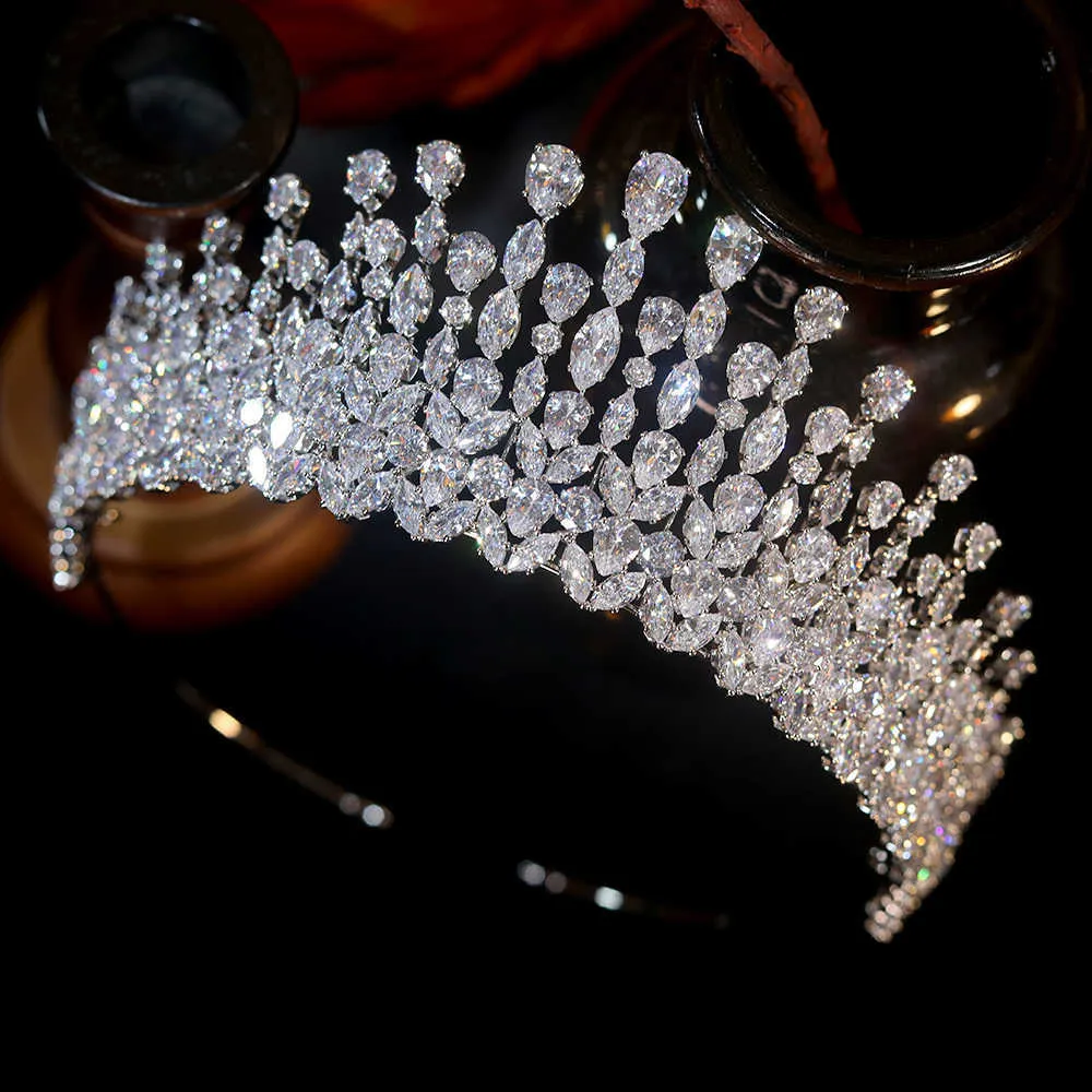 Asnora tiaras e coroa vintage clássico senhoras de cristal headband banquete nupcial casamento tiara coroa princesa acessórios x0625