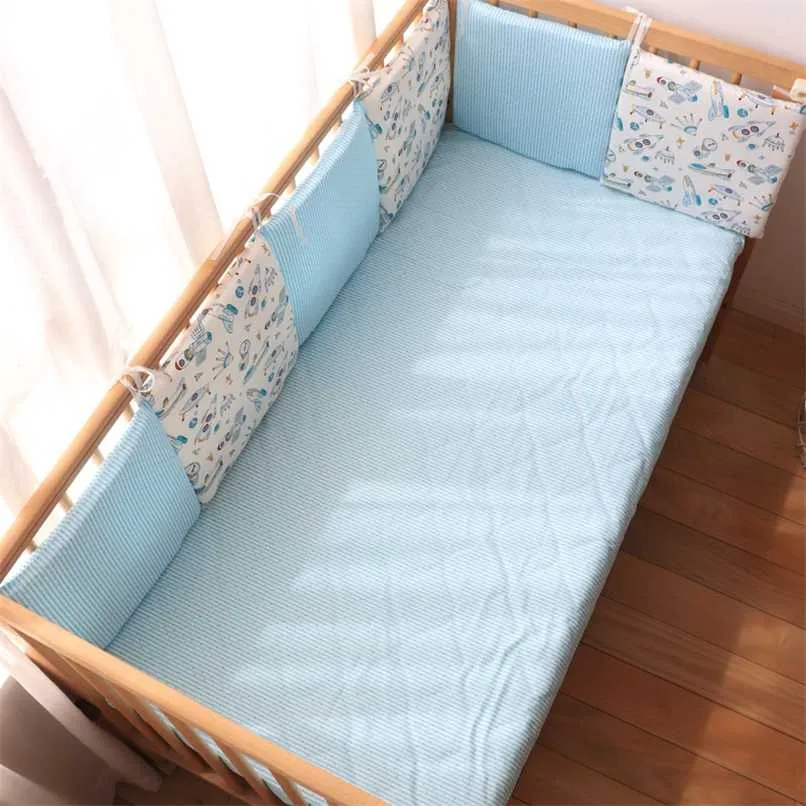 Babybett-Stoßstange für Neugeborene, dicke weiche Kinderbett-Stoßstange, Kinderzimmer-Dekoration, Babybett-Schutz für Kleinkinder, 30 x 30 x 6 Stück, Set 211025