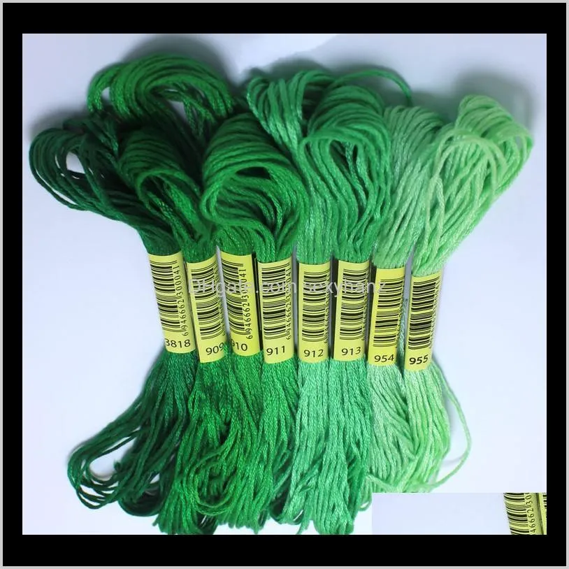 200/100/50 similar dmc cross stitch cotton embroidery thread floss sewing skeins craft 447 colors available1