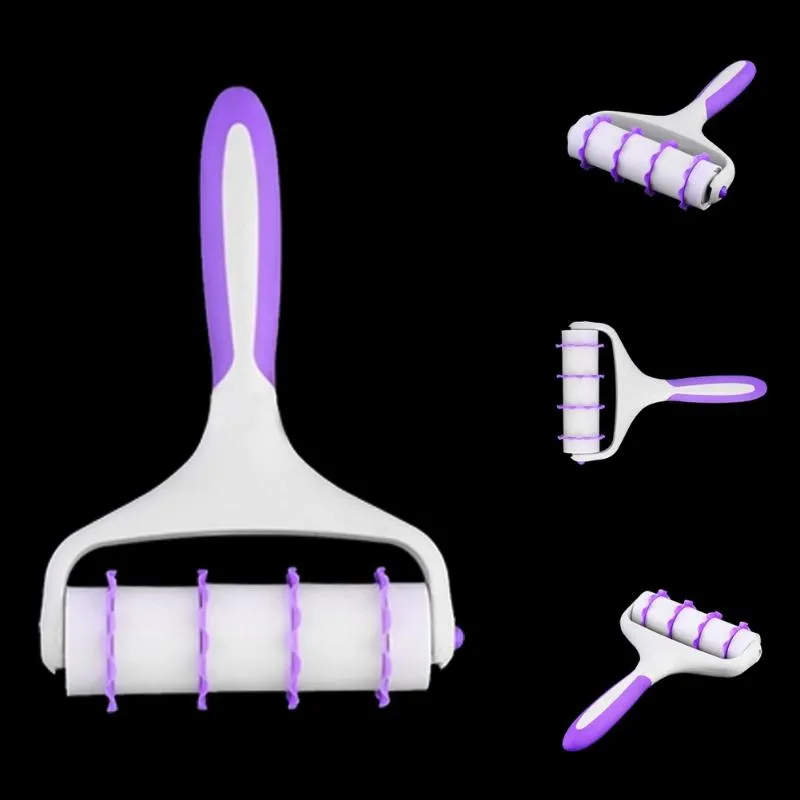 Strumenti per torte Comdigi 2021 1PC Strumento per decorare Fondant Strip Ribbon Cutter Embosser Roller Stampo in silicone