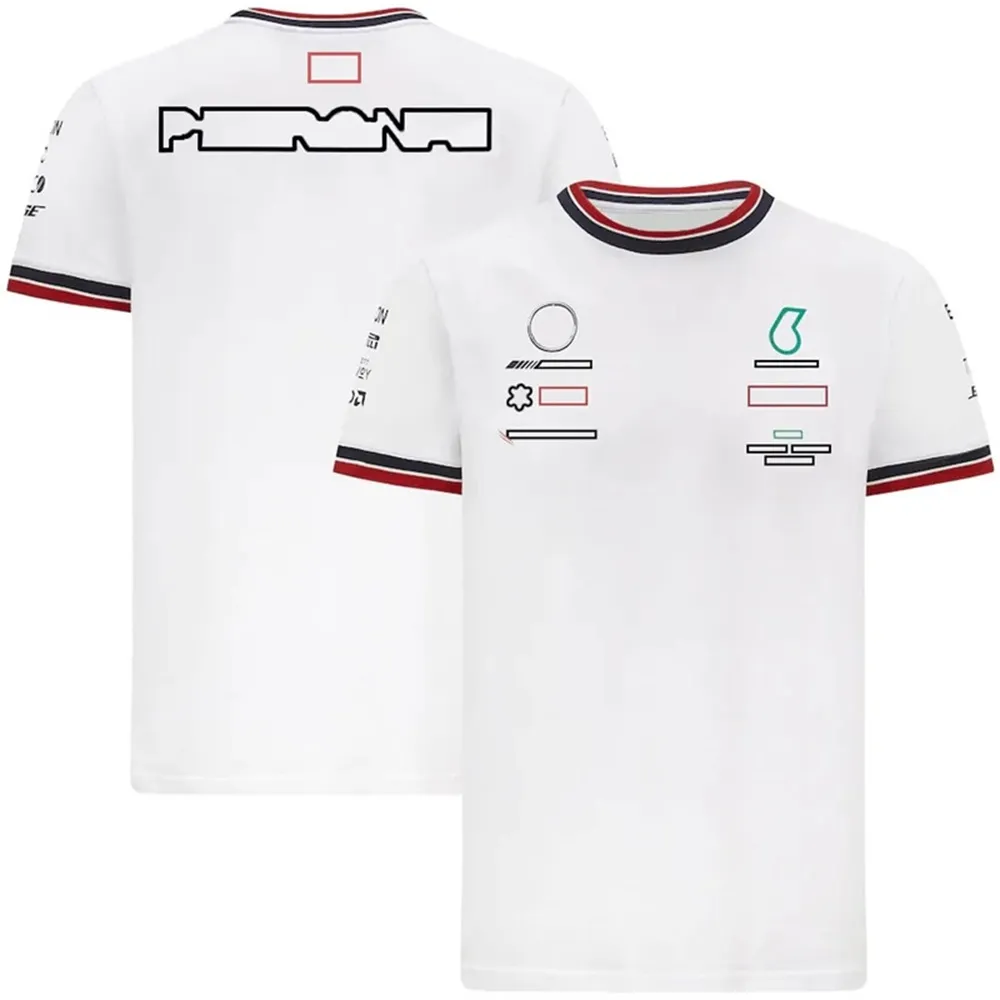 F1 Yarış Takımı Resmi Aynı Stil Takım Üniforma Erkek ve Kadın Fan Giysileri Kısa kollu hızlı kuruyan üst özelleştirilebilir