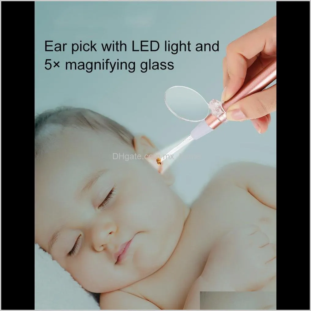 hot sell led light ear pick baby nose forceps ear wax tweezers ear pick baby nose forceps led light external magnifyin