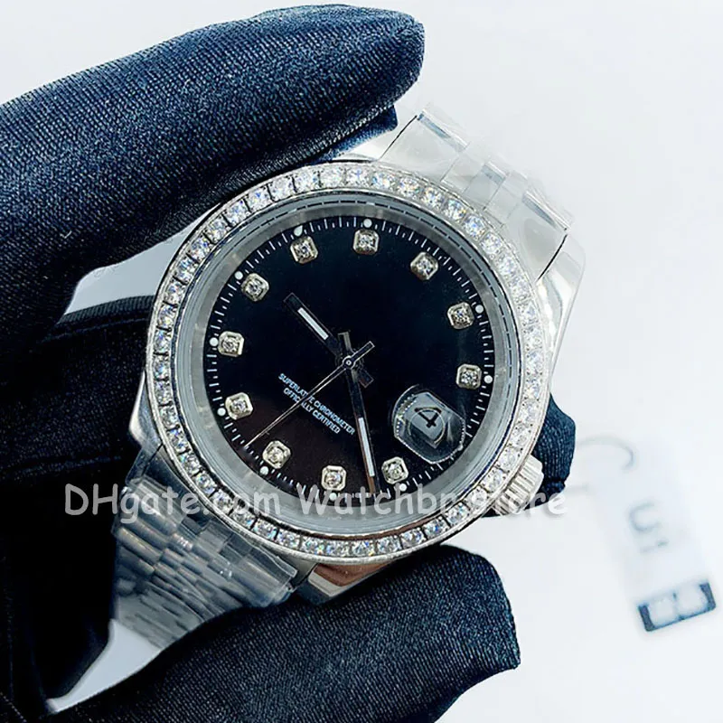 WatchSC -41mm 36mm 자동 기계적 남성 시계 여성 다이아몬드 레이디 방수 광화