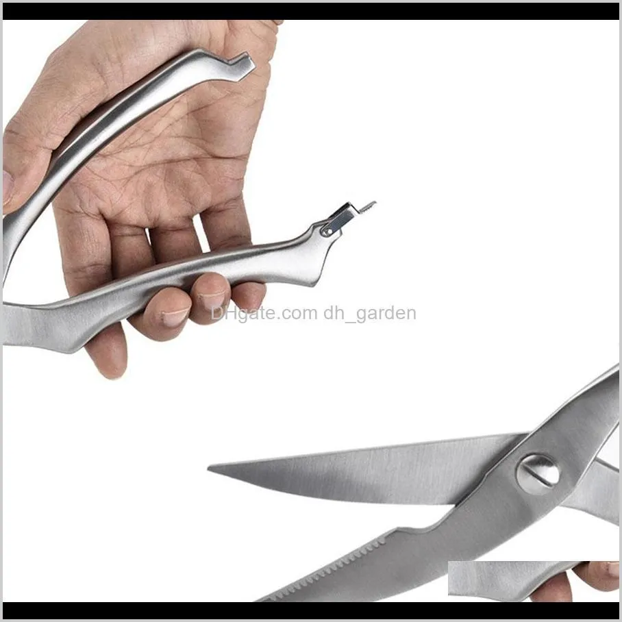 poultry chicken shears metal safety locks kitchen food scissors stainless steel vegetable shallot cutter fish scaler scissors dh1464