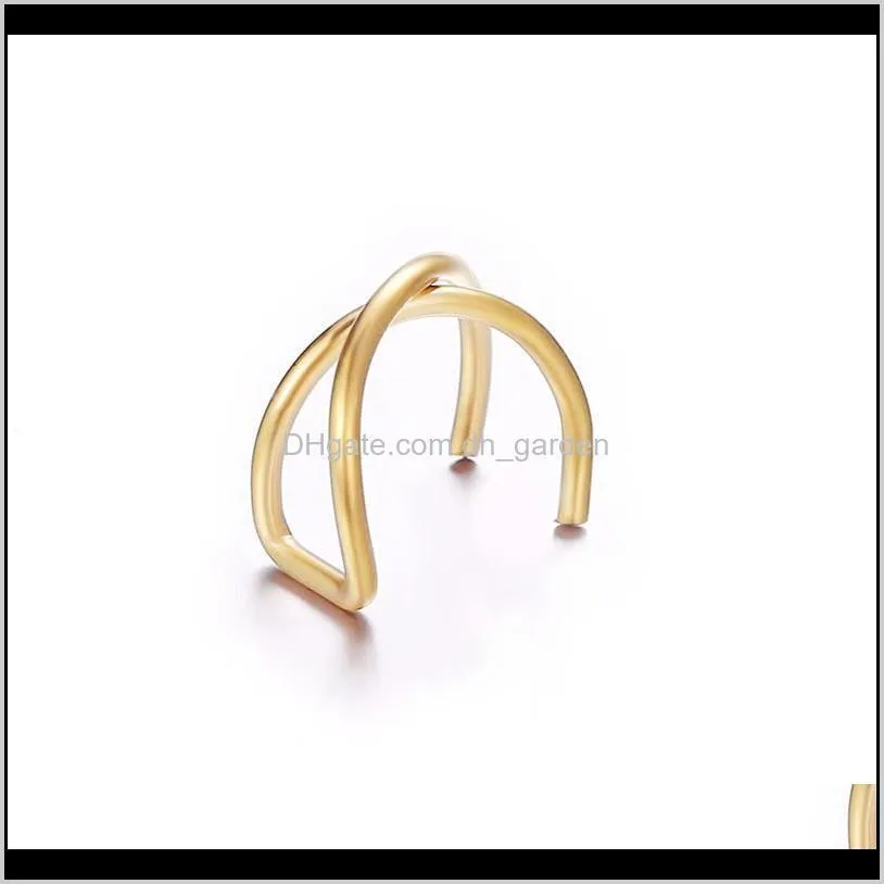 star leaf clip on earrings c shape stud silver gold leaves dangle hoop earrings fashion hip hop jewelry women ear cuff for women