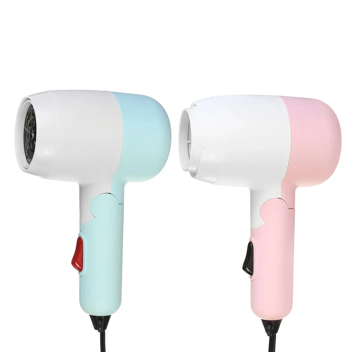 1200W Mini Portable Foldable Anion Hair Dryer Hot and Cold Wind Constant Temperature for Home Dorm Travel - Blue 220V