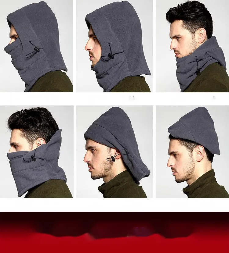 Maschere invernali Caldo cappello Barakra più spesso Cappellini da ciclismo moto antivento Sci tattiche antipolvere sezione set di teste Maschera tattica all'aperto