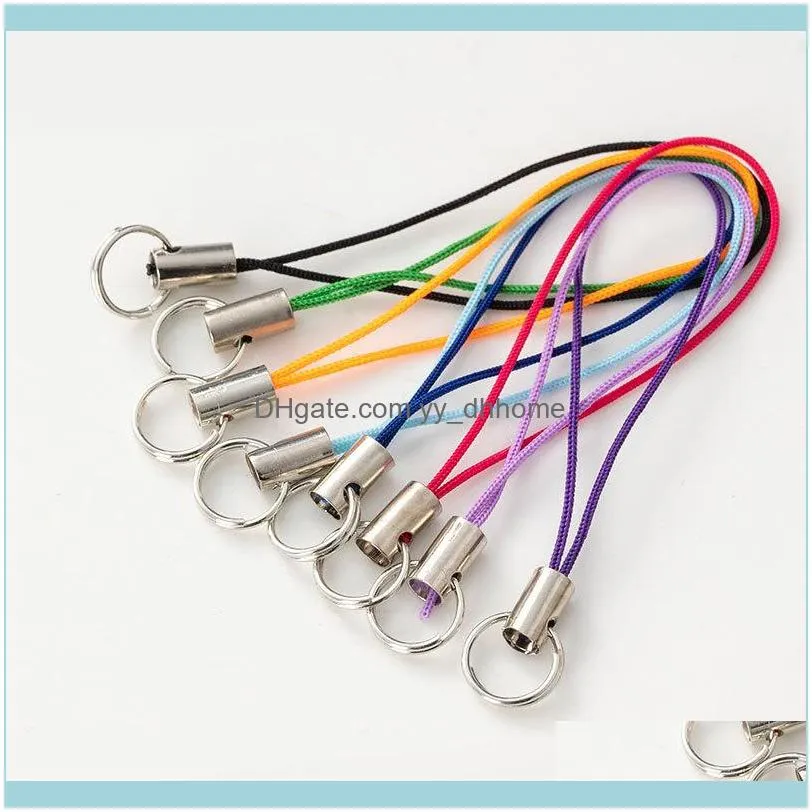 Mied Colors 30pcs/lot Thread Cord Key Ring Diy Bag Bags Toys Hanger Clips Holder Fob Chain Accessories