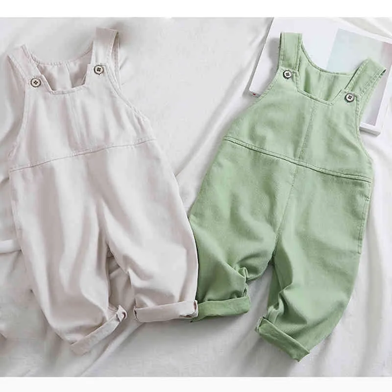 Koreanischen Stil Overalls Frühling Junge Casual Hosen Für Kinder Overall Mädchen Kind Kleidung 210515