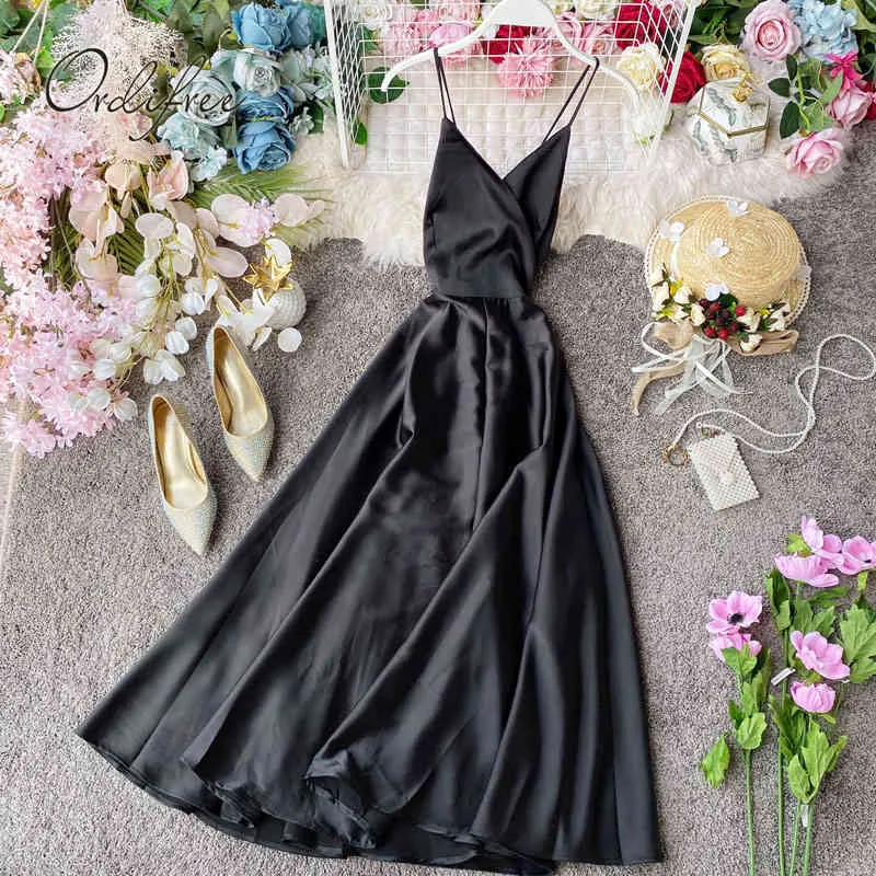 Summer Women Slip Satin Backless Belted Elegant Vacation Party Midi Dress 210415 Satin Midi Summer Dress Elegant Backless Cocktail Party Dress For Women  From Bai03, $25.08 In Bulk | DHgate.Com