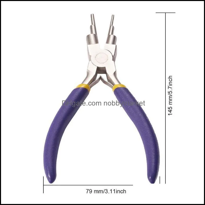 Charms Carbon Steel Round Nose Pliers DIY Nickel Iron Wholesale Hand Tools Jewelry Accessories Production Of Six