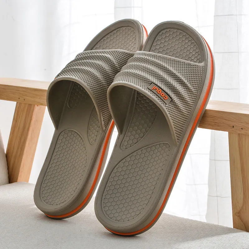 Zapatillas para hombres antideslizante eva baño suave cómodo hogar verano unisex interior casa plataforma hombre