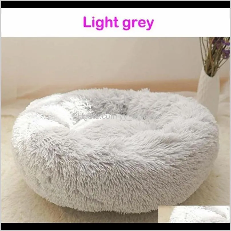 warm pet sleep blanket plush bed cat type dog bed cat nest soft round shape puppy house winter