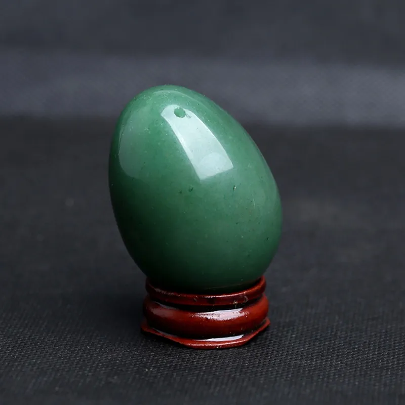 Oeufs en cristal d'aventurine verte avec corde Yoni oeuf Massage Handball masseur balle pour exercice balle outil de Massage de soins de santé