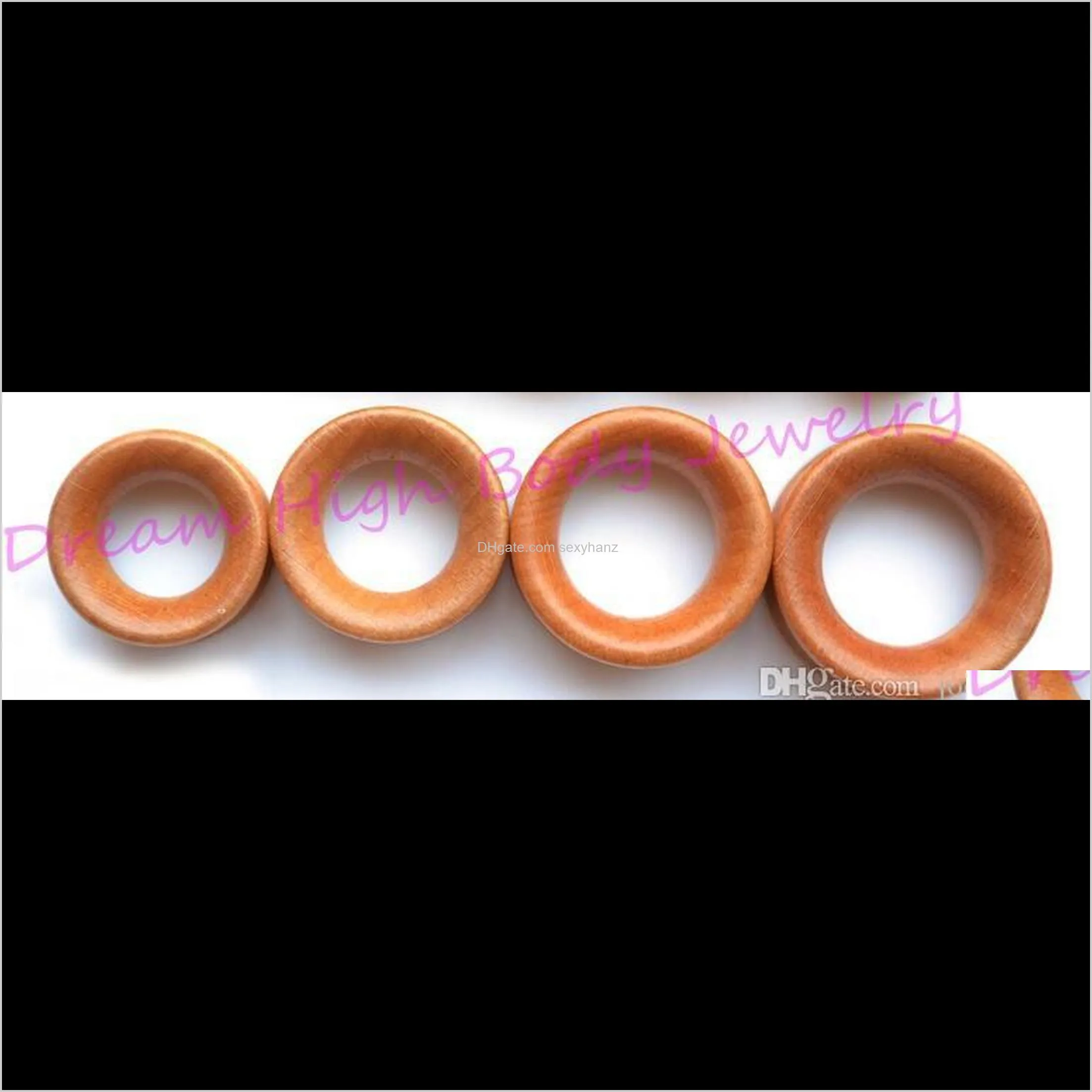 brown wood flesh tunnel ear plug expander piercing fashion body jewelry 8mm 20mm double flare earring wholesale