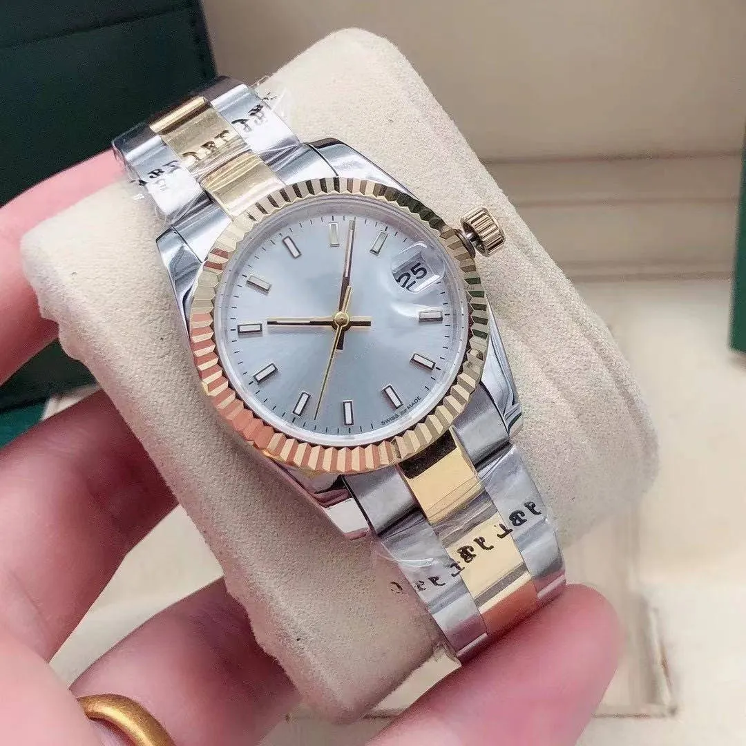 Exquisito Reloj Mecánico Automático De Damas Correa De Acero