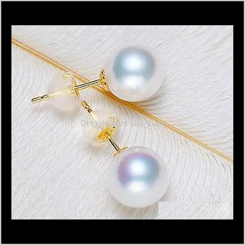 10-11mm south sea perfect white pearl earring 14k gold accessories