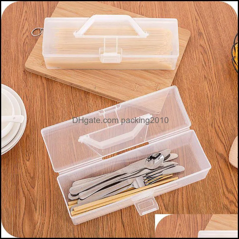 Storage Bottles & Jars Kitchen Handheld Chopsticks Tableware Spaghetti Noodle Food Box Pasta Container With Lid