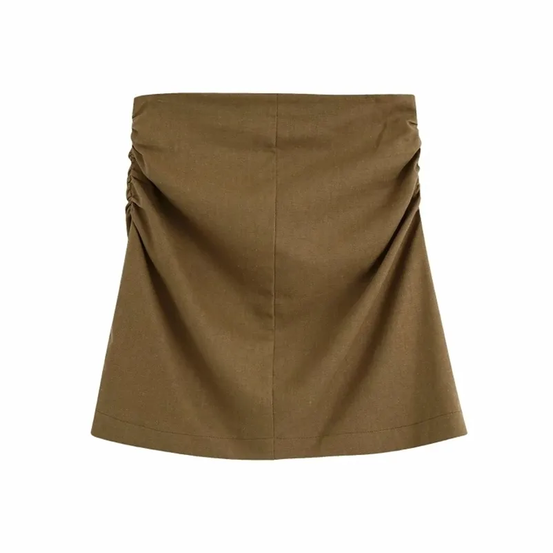 vintage office laydies tailored skirts autumn linen women mini sexy female concise girls straight skirt 210527