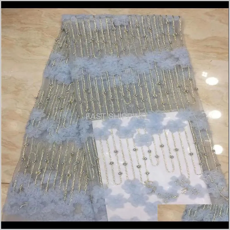 Nigerian French Beaded Lace Fabrics 2020