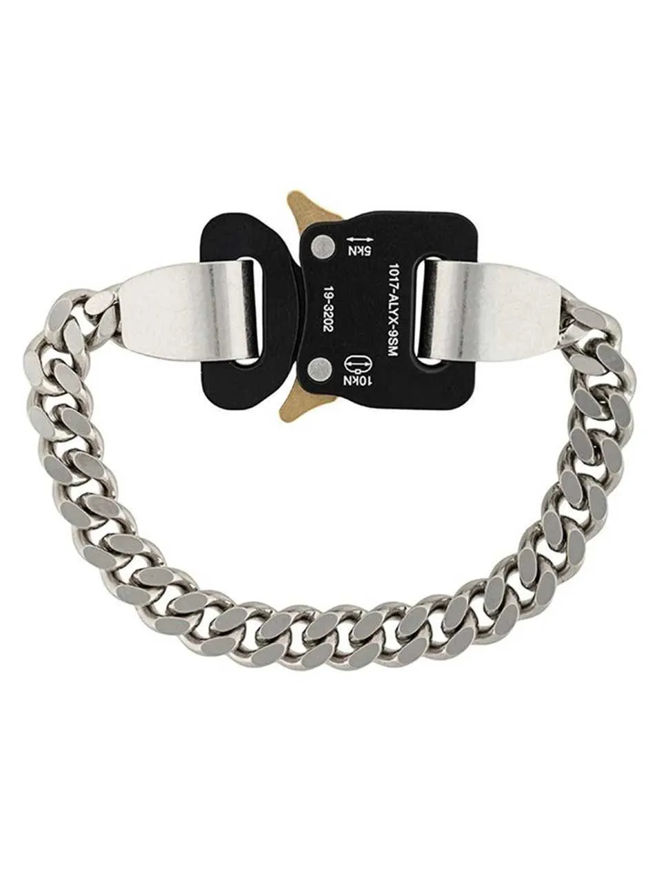 Bracciale Alyx di alta qualità Uomo Donna Catena a maglia mista Metallo 1017 Braccialetti Alyx 9sm Acciaio pregiato Colorfast Regali Q0622