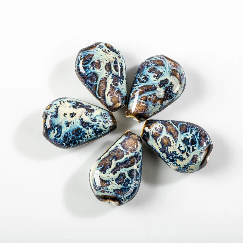 Other 28#5pcs Retro Color Water Drop Ceramic Special-shaped Beads Crafts Abalorios Cuentas Para Pulseras Bulk Bijoux #XN293X